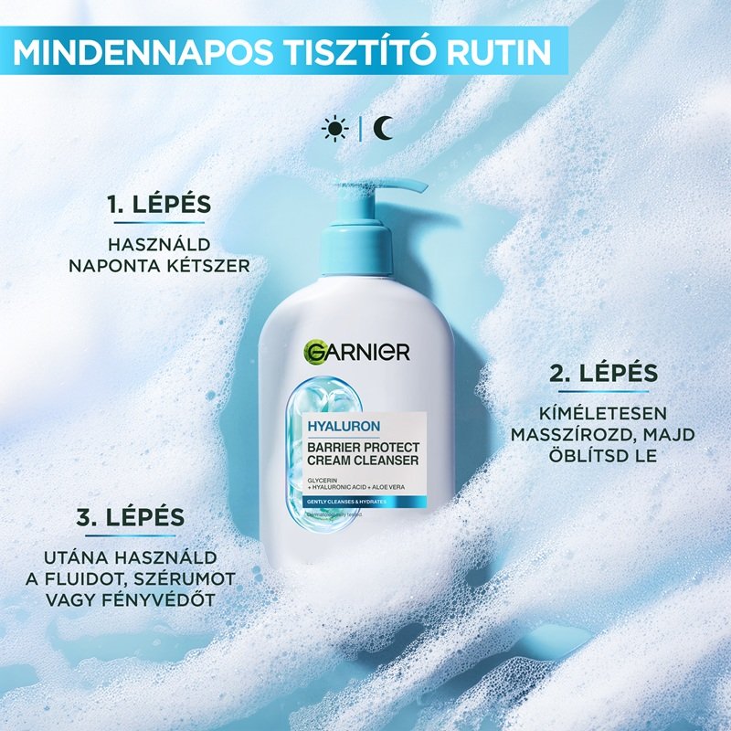 Skin Naturals bőrnyugtató tisztító krém hialuronsav aloe - 4